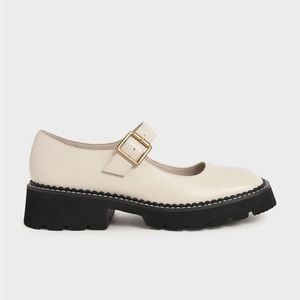 NWT Charles and Keith Metallic Buckle Mary Janes - Size 39 (US 7-8)